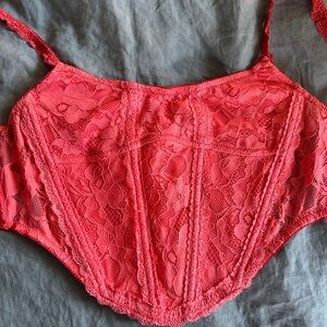 Urban Outfitters Coral Lace Bralette